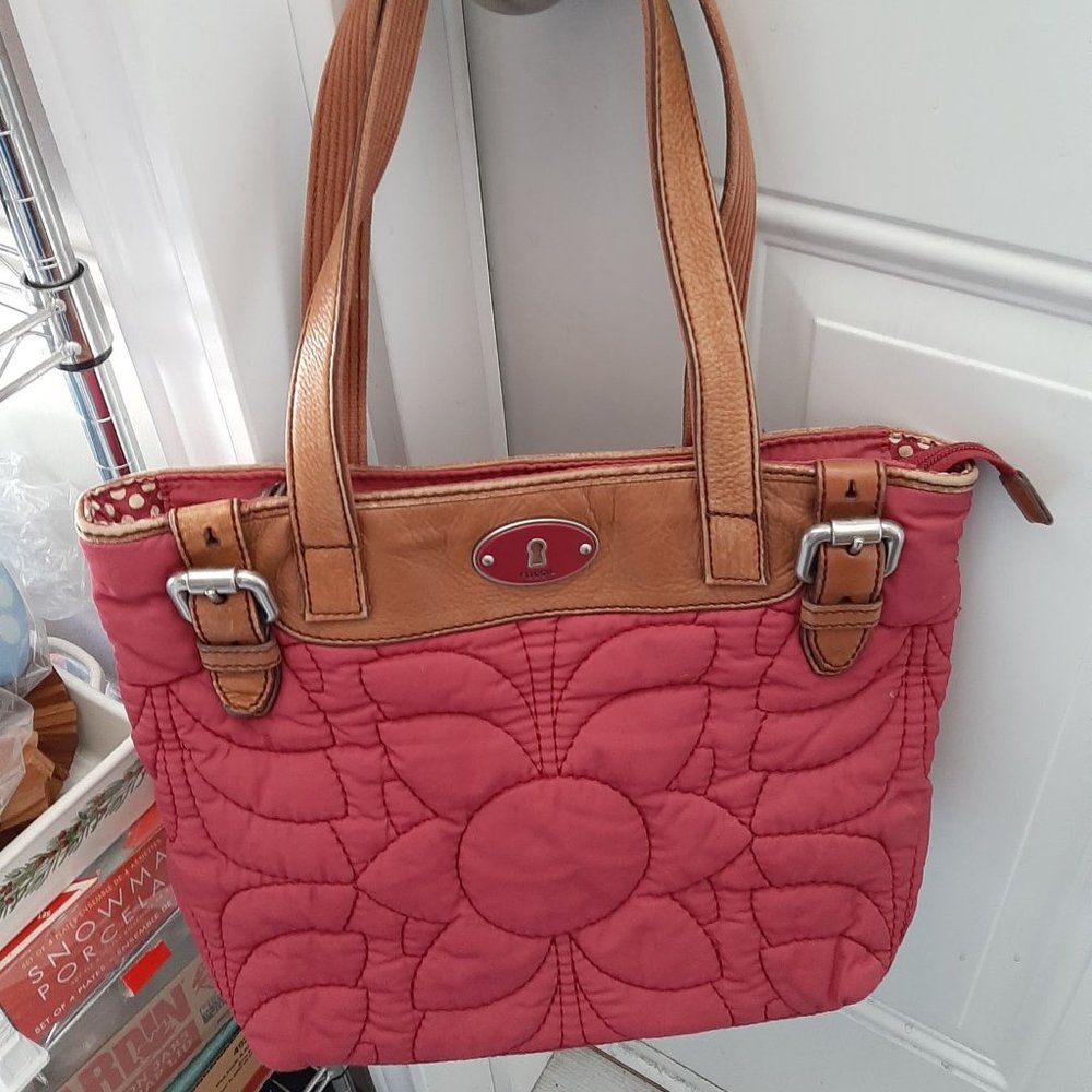 quilted Fossil tote